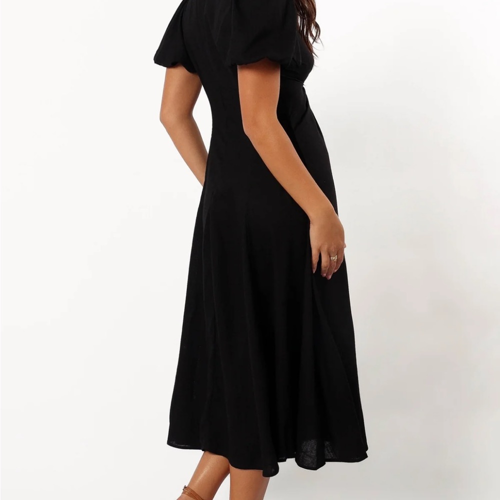 Petal & Pup Black Maxi Dress with Puff Sleeves - Picture 7 of 10